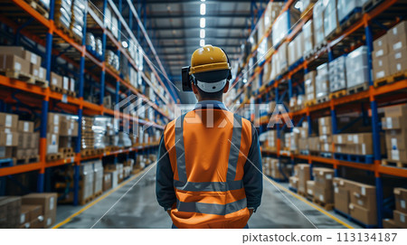 Smart technology revolutionizing industrial processes, particularly in automated logistic control, Generative AI Smart technology revolutionizing industrial processes, particularly in automated logistic control, Generative AI 113134187