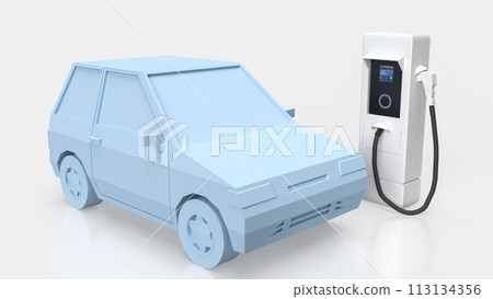 The Ev station for electric car concept 3d rendering The Ev station for electric car concept 3d rendering 113134356