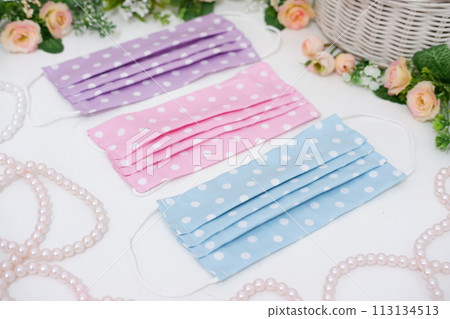 beautiful patterned masks as a background 113134513