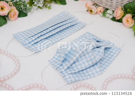 beautiful patterned masks as a background 113134528