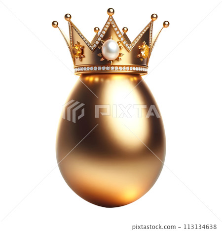 3D golden egg with crown 3D golden egg with crown 113134638