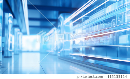 The blurred abstract background of the pharmacy. 113135114