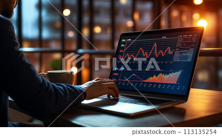Business finance data analytics graph chart report 113135254