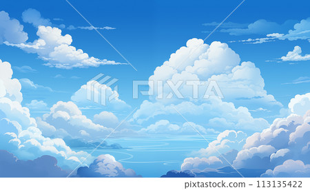 Blue sky and white clouds. Blue sky and white clouds. 113135422