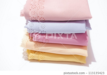 beautiful and soft veil fabric as a background beautiful and soft veil fabric as a background 113135423
