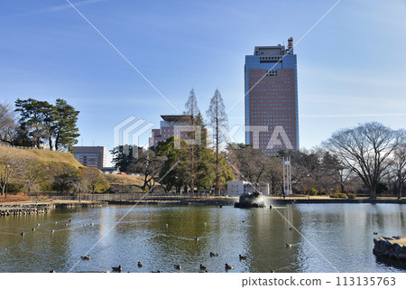 Gunma Prefectural Office and Sachinoike Pond Gunma Prefectural Office and Sachinoike Pond 113135763