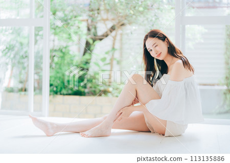 Young women's skin care, hair removal, diet image 113135886