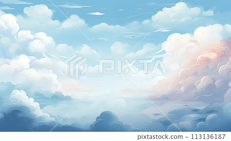 Blue sky and white clouds. Blue sky and white clouds. 113136187