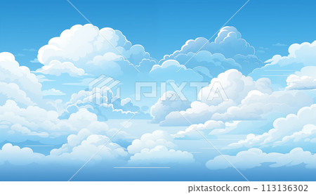 Blue sky and white clouds. 113136302