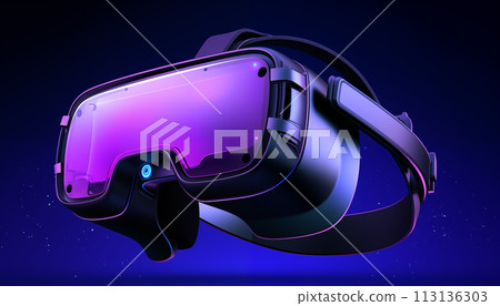 Close-up of VR glasses. Close-up of VR glasses. 113136303