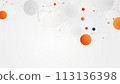 White abstract background with circles. 113136398