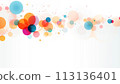 White abstract background with circles. 113136401