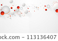 White abstract background with circles. 113136407