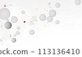 White abstract background with circles. 113136410