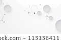 White abstract background with circles. 113136411