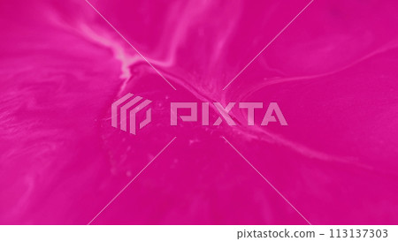 Liquid paint texture. Ink blend. Defocused pink white color dye mix vivid wave motion creative glamourous bright art abstract background. Liquid paint texture. Ink blend. Defocused pink white color dye mix vivid wave motion creative glamourous bright art abstract background. 113137303