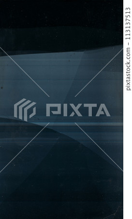 Broken glass. Fractured texture. Damaged screen. Dust scratches cracked distressed effect on dark black blue illustration abstract background. 113137513