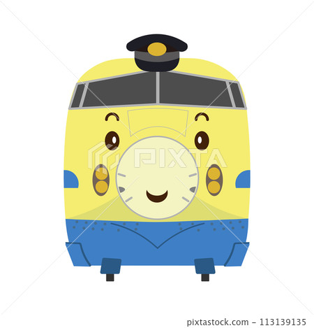 An illustration of a cute smiley-faced Type 922 Doctor Yellow wearing a driver's hat. An illustration of a cute smiley-faced Type 922 Doctor Yellow wearing a driver's hat. 113139135