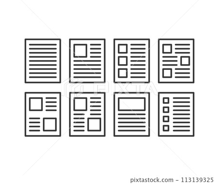 Note layout set Note layout set 113139325