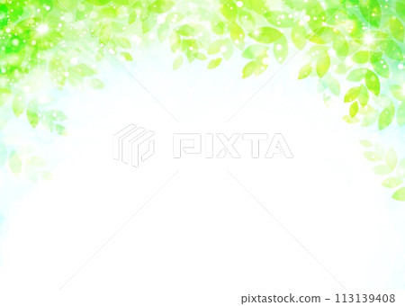 清新的綠色圖像水彩風格背景 113139408