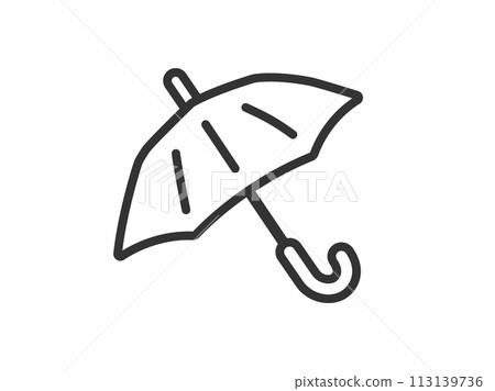 打開雨傘圖示的插圖(線圖) 打開雨傘圖示的插圖(線圖) 113139736
