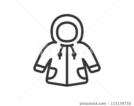 雨衣圖示插圖(畫線) 雨衣圖示插圖(畫線) 113139738