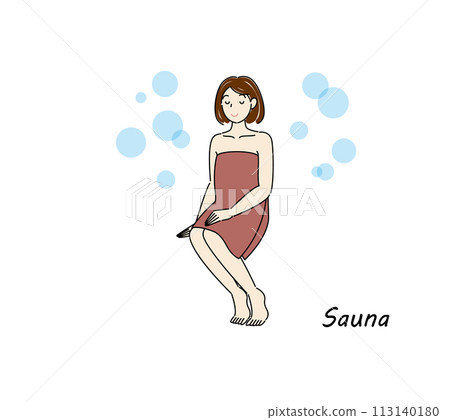 A cute sauna-loving woman who repeats the combination of sauna, cold bath, and outdoor bath.Toto Sauna Girl 113140180