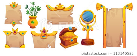 Egyptian game ui frames and assets. Egyptian game ui frames and assets. 113140583