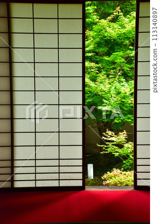 Kyoto City Sennyuji Temple Annex Unryuin Fresh Green 113140897