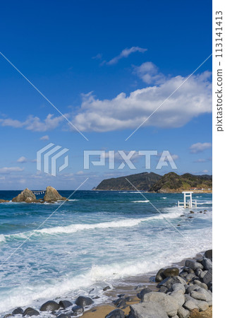 Fukuoka Prefecture Sakurai Futamigaura and Meoto Iwa Fukuoka Prefecture Sakurai Futamigaura and Meoto Iwa 113141413