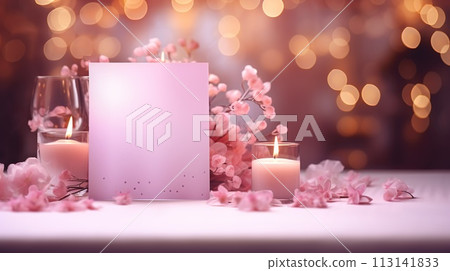 Table setting, harmonious combination of ornaments, dining for various events, wedding invitations, banquet christening, birthday parties. banner, copy space, background, text Table setting, harmonious combination of ornaments, dining for various events, wedding invitations, banquet christening, birthday parties. banner, copy space, background, text 113141833