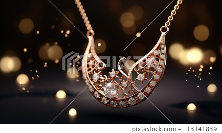 Jewel necklace, jouvillerie, neck ornament, costume jewelry , luxury luggage object, luxe gift . 113141839