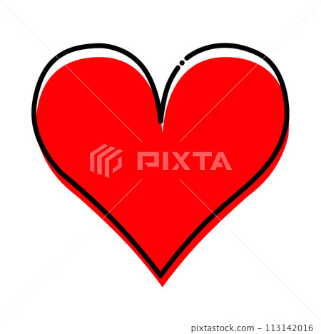 Heart illustration material 113142016