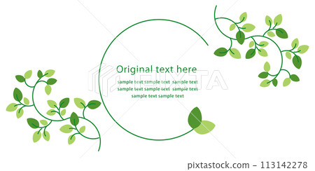 Title frame set with decorative borders of plants Title frame set with decorative borders of plants 113142278