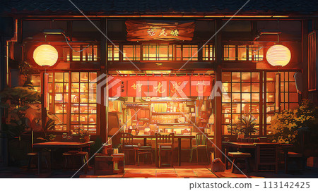 Scenery of an old Japanese izakaya Scenery of an old Japanese izakaya 113142425