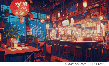 Scenery of an old Japanese izakaya 113142430