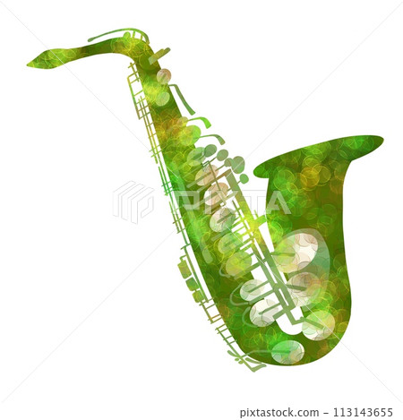 Simple illustration of saxophone 113143655