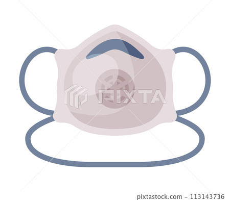 Medical Mask, Safety Breathing Protection Respirator Vector Illustration on White Background 113143736