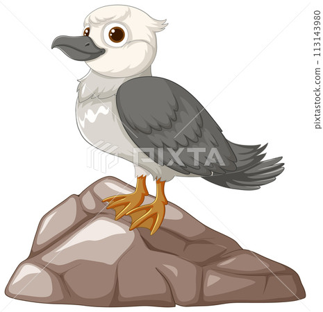 Perched Seabird on Rocky Outcrop 113143980
