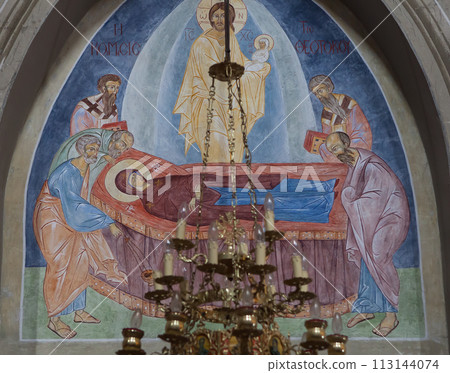 greek church of Cargese village, corse, france greek church of Cargese village, corse, france 113144074