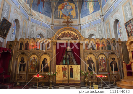 greek church of Cargese village, corse, france 113144083