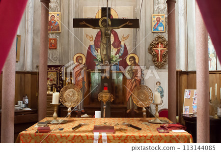 greek church of Cargese village, corse, france 113144085
