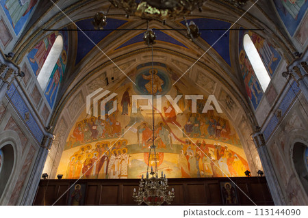 greek church of Cargese village, corse, france greek church of Cargese village, corse, france 113144090