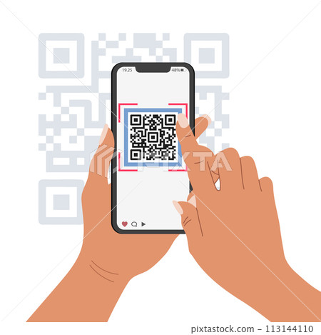 hand, smartphone, vector 113144110
