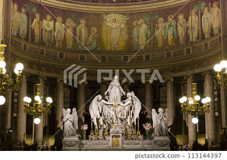 interiors of la Madeleine  church, Paris, France 113144397