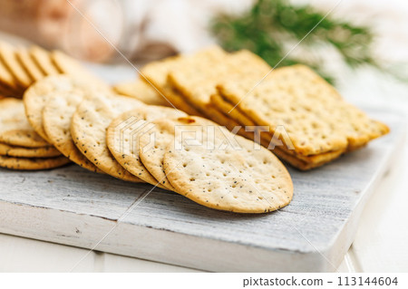 A Pile of Crackers on a Table A Pile of Crackers on a Table 113144604