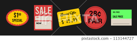 Sale Stickers And Price Tags 113144727