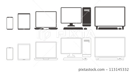 Various information terminal icons Various information terminal icons 113145332