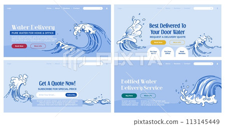 Web page design set for bottled water delivery 113145449