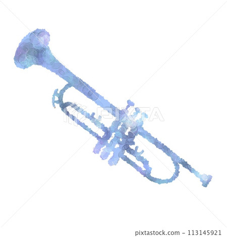 colorful trumpet illustration 113145921